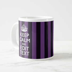 Anpassen Behalte Lila Textzeilen Jumbo-Tasse