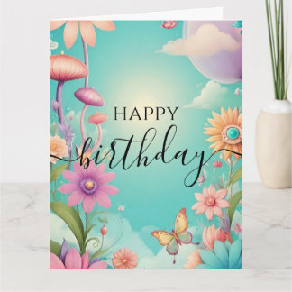 Anpassen: Blumen & Schmetterlinge Alles Gute zum G Karte