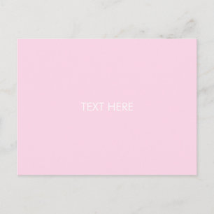 Anpassen, den Namen ändern, weißes Licht pink Postkarte