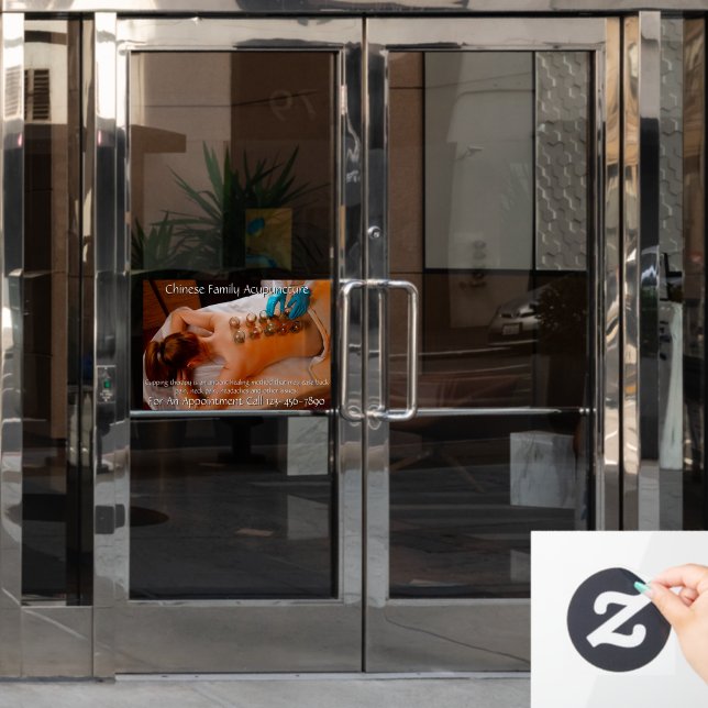 Anpassen der Akupunkturkurierung 5 Fensteraufkleber (Büro Tür)