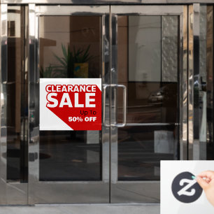 Anpassen der allgemeinen Clearance bis zu 10 % Fensteraufkleber