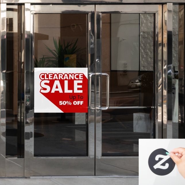 Anpassen der allgemeinen Clearance bis zu 10 % Fensteraufkleber (Büro Tür)