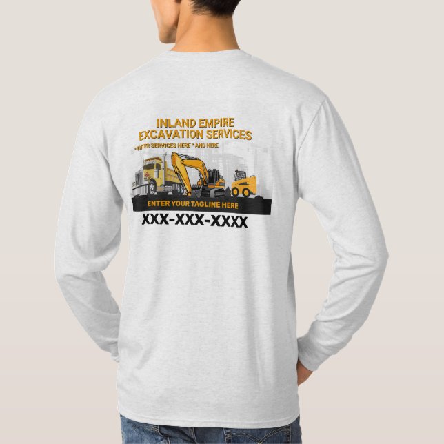 Anpassen der Bauweise des Generalunternehmers T-Shirt (Rückseite)