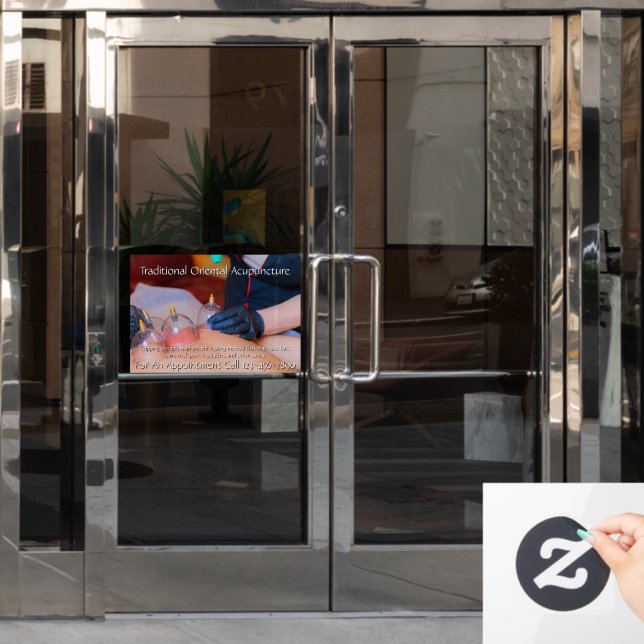 Anpassen der Behandlung von akupunktur 6 Fensteraufkleber (Büro Tür)