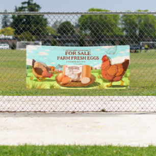 Anpassen der Bio Frische Eier Käfig frei Banner