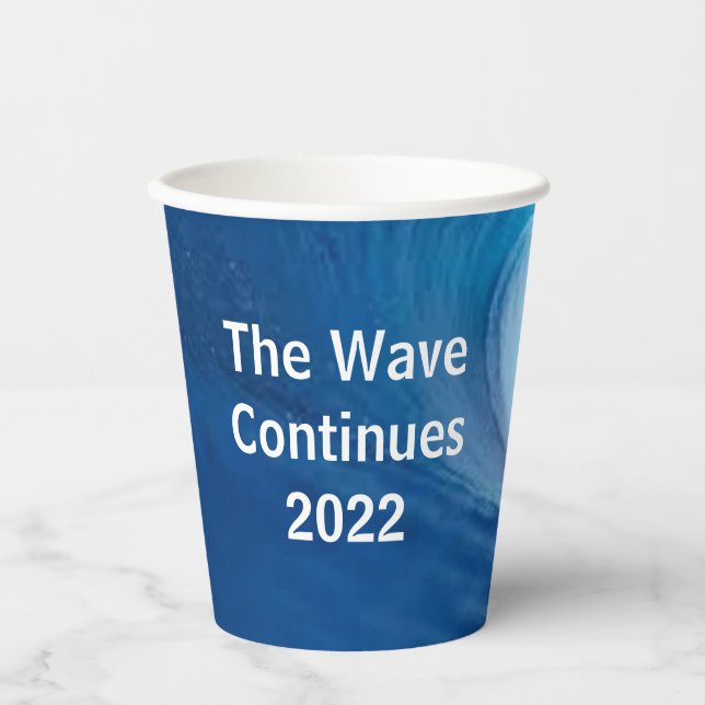 Anpassen der Blue Wave Election 2022 Paper Cups Pappbecher (Vorderseite)