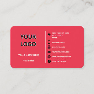 Anpassen der Business Card für Textfarben Visitenkarte