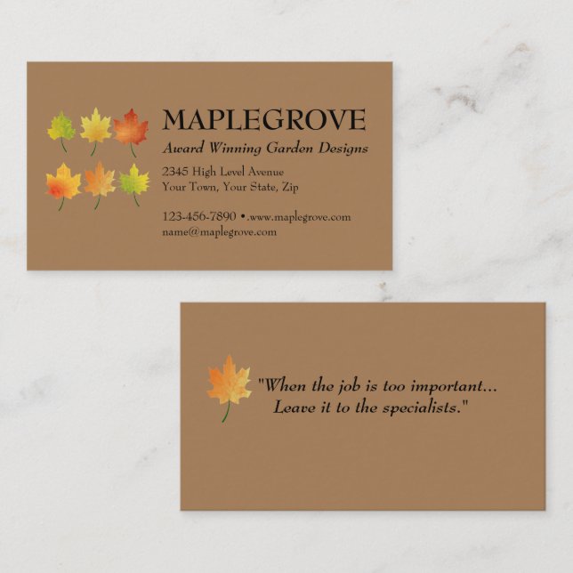 Anpassen der doppelseitigen Visitenkarte mit Logo (Vorne/Hinten)