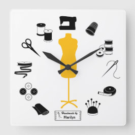 Anpassen der Label Square-Uhr Quadratische Wanduhr