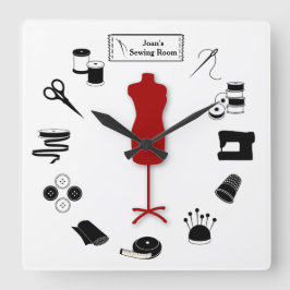 Anpassen der Label-Wall-Uhr Quadratische Wanduhr