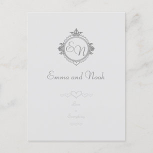 Anpassen der Namen, Initialen und Phrasen-Liebe Ankündigungspostkarte