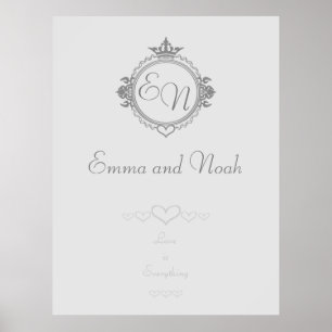 Anpassen der Namen, Initialen und Phrasen-Liebe Poster