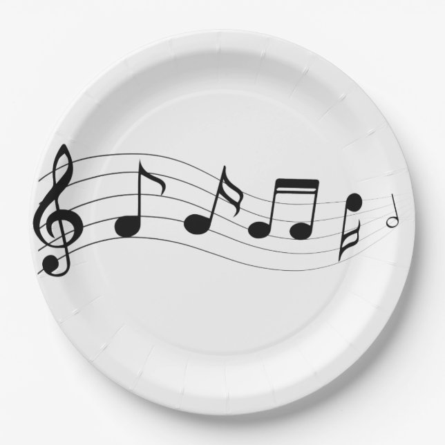 Anpassen der Party-Platte für Musical Notes Pappteller (Vorderseite)