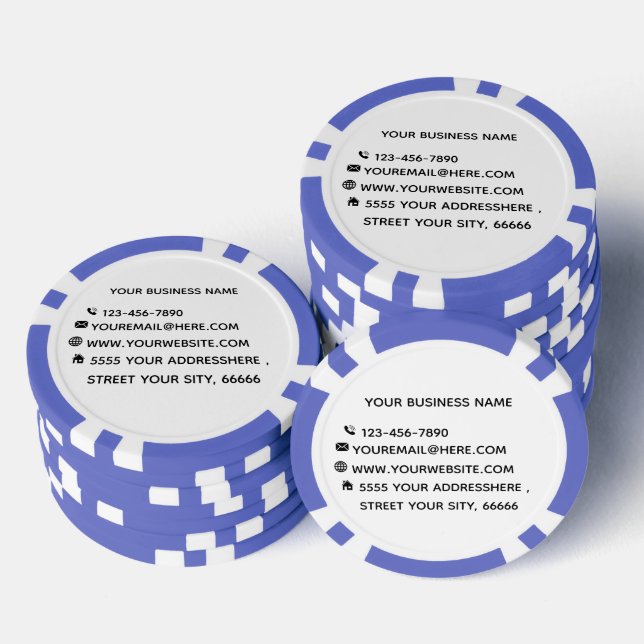 Anpassen der Poker-Chips für den Firmennamen Pokerchips (Stapel)