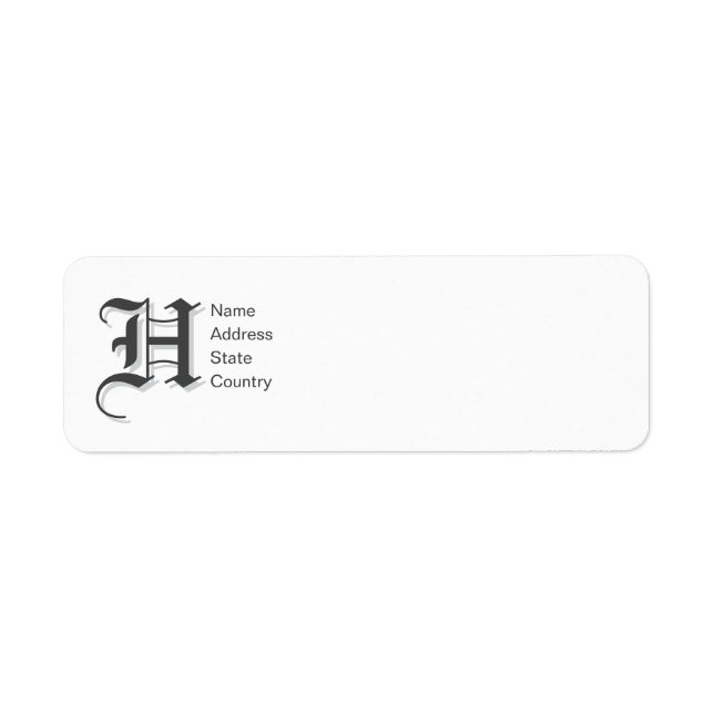 Anpassen der Rücksendeadresse für Monogram H (Vorne)
