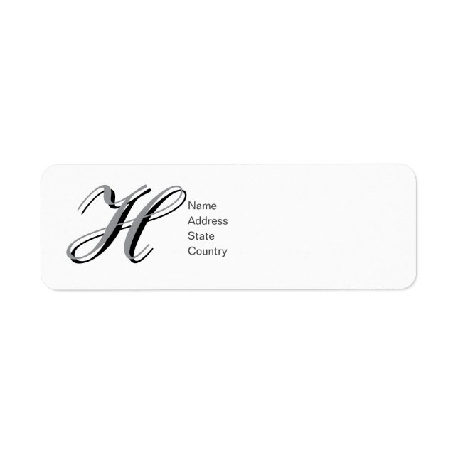 Anpassen der Rücksendeadresse für Monogram H-Scrip (Vorne)