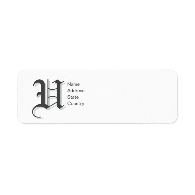 Anpassen der Rücksendeadresse für Monogram U (Vorne)