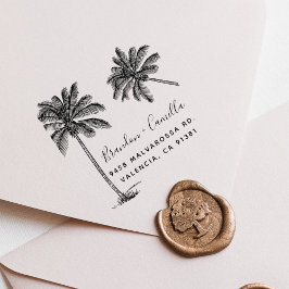 Anpassen der rustikalen Beachnamen+-Rücksendeadres Permastempel