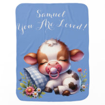 Anpassen der Text Baby Cow Napping