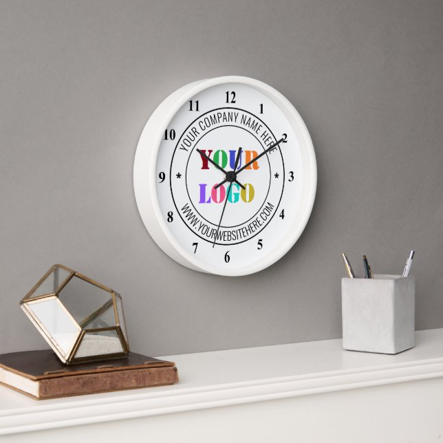 Anpassen der Textzeitanzeige für Ihr Firmenlogo Uhr (Büro)