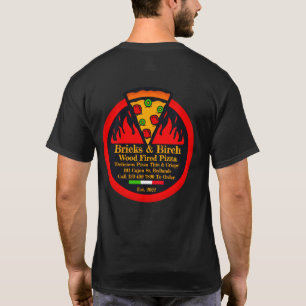 Anpassen der Werbe-Mitarbeiter für Holzofen-Pizzer T-Shirt