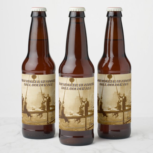 Anpassen der Zuhause für den Eisenerz-Kopfschmerz- Bierflaschenetikett (Flaschen)