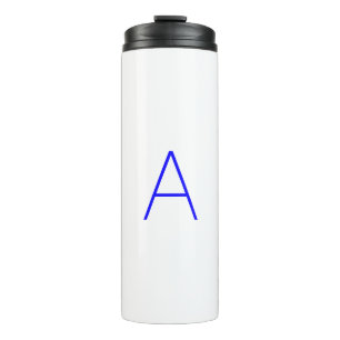 Anpassen des Alphabet Anfangsbuchstabens blau Thermosbecher
