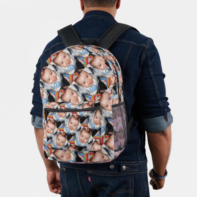 Anpassen des benutzerdefinierten Fünf-Foto-Musters Bedruckter Rucksack (Insitu (Modell))