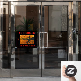 Anpassen des Bigfoot Fishing Tackle Shop-Logos Fensteraufkleber