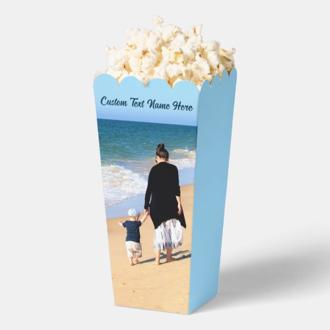 Anpassen des Foto- und Text-Popcornfelds Geschenkschachtel (Geplatzt)
