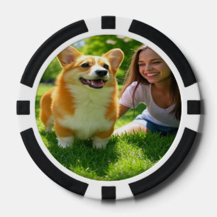 Anpassen des Fotos für Begleiter hinzufügen Pokerchips