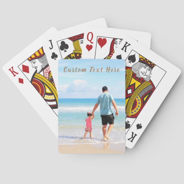 Anpassen des Fotos Karten mit Text Spielkarten (Rückseite)