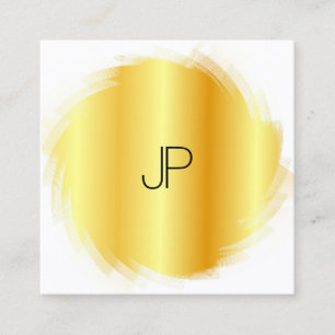 Anpassen des Gold Look Elegante Monogram Templates Quadratische Visitenkarte