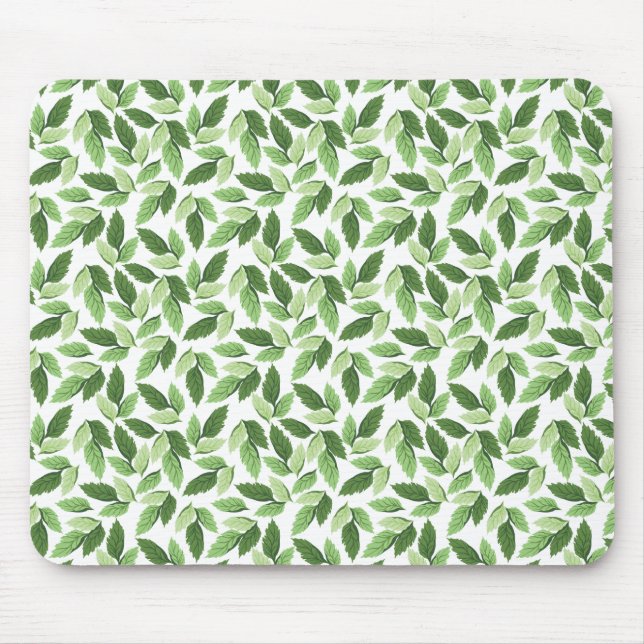 Anpassen des grünen Leaf-Musters Mousepad (Vorne)