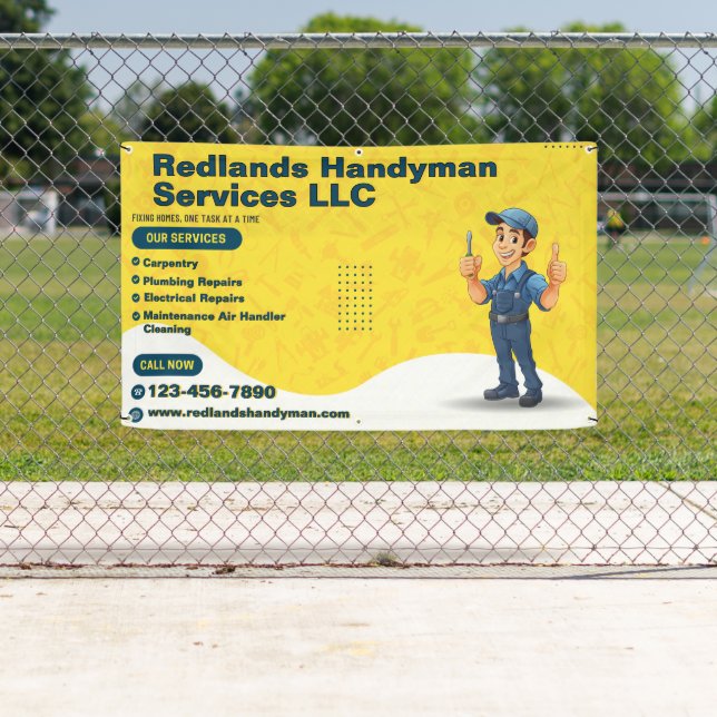 Anpassen des Handyman-Werbezauns Banner (Insitu)