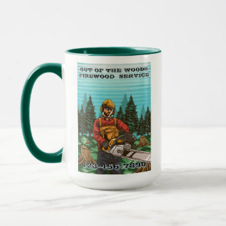 Anpassen des Kaminholz-Service-Geschäfts Werbe- Tasse