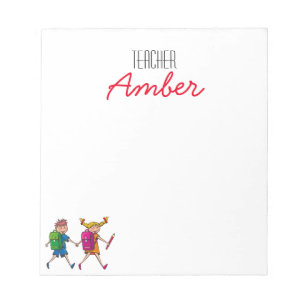 Anpassen des Lehrers und des Kids-Notepad Notizblock