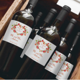 Anpassen des liebenden Herzens Einfache Elegante H Weinetikett