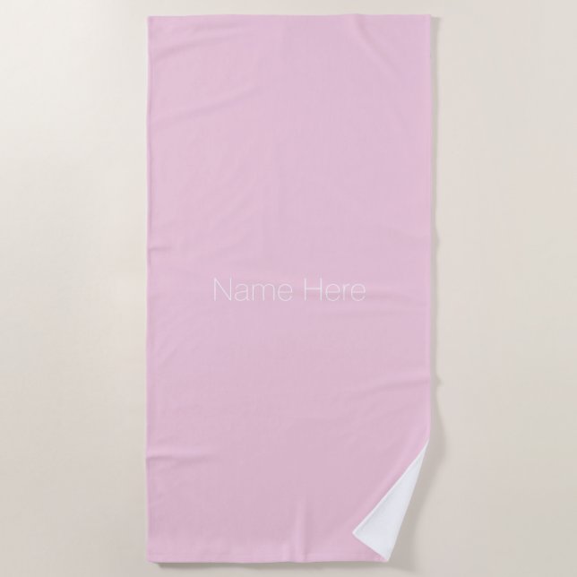 Anpassen des Markennamen monogramm hellrosa Strandtuch (Vorderseite)