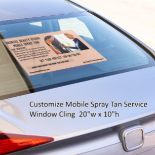 Anpassen des mobilen Spray-Tan-Service-Geschäfts Fensteraufkleber