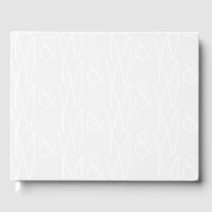Anpassen des Monogramm-eggshell von w Paar's Initi Gästebuch