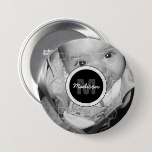 Anpassen des Monogramms für das Schwarz-weiße Foto Button