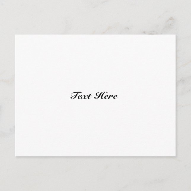 Anpassen des Namens Text elegant klassisch weiß Postkarte (Vorderseite)