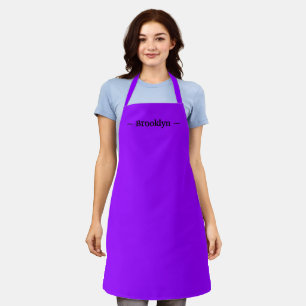 Anpassen des Namens Text schwarz eggplant violett Schürze