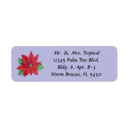 Anpassen des Poinsettia Long Address Label - Laven