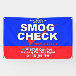 Anpassen des Star Certified Smog Test Automotive S Banner