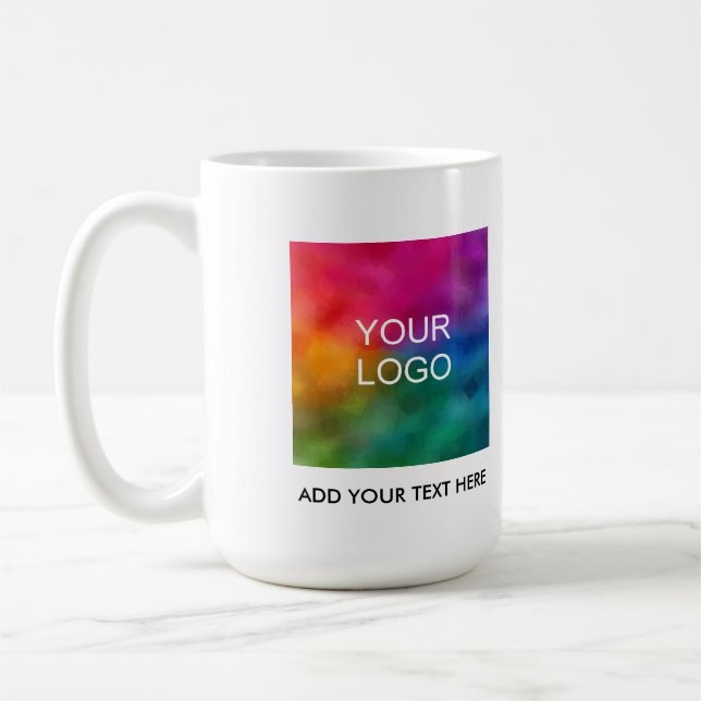 Anpassen des Textnamen des Firmenlogos Kaffeetasse (Links)
