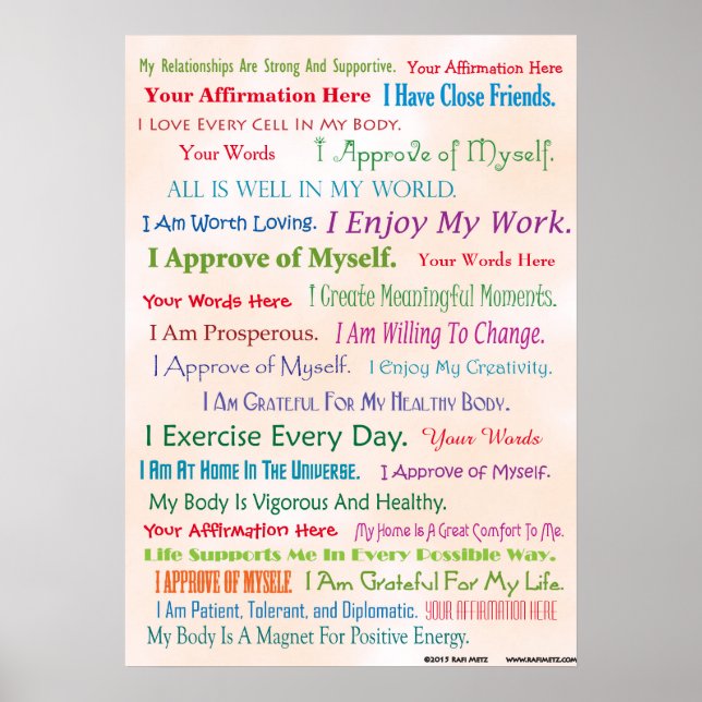 Anpassen dieser Affirmation Poster (Vorne)