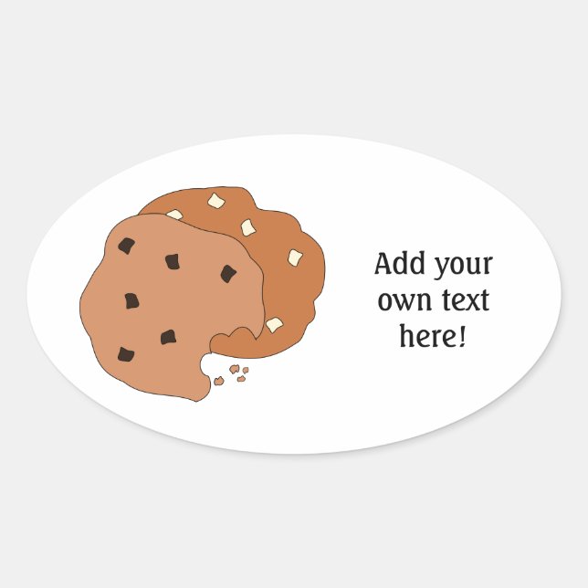 Anpassen dieser Cookies-Grafik Ovaler Aufkleber (Vorderseite)