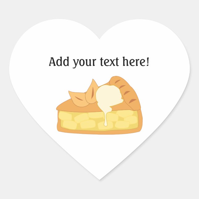 Anpassen dieser Grafik für den Apple Pie Slice Herz-Aufkleber (Vorderseite)